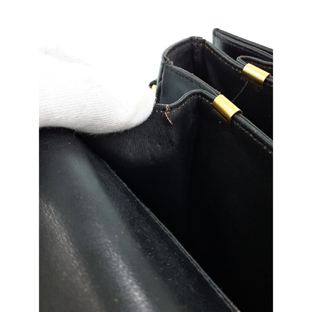 Celine Carriage Buckle Leather Shoulder Bag - Picture 7 of 9